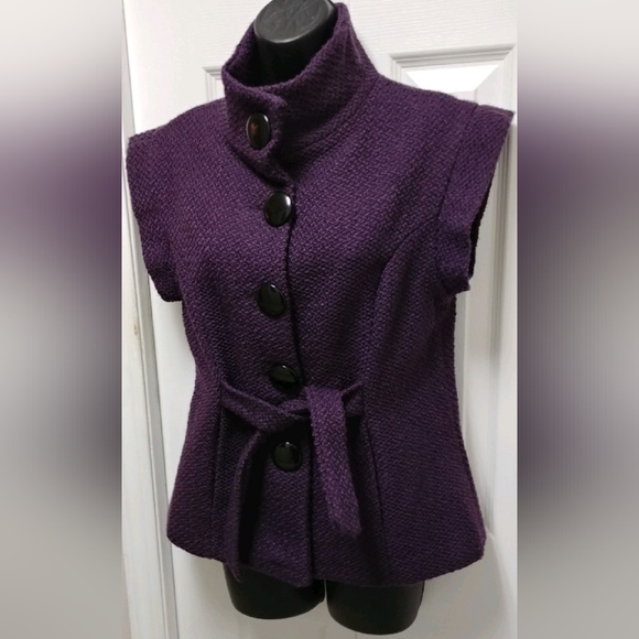 Talie purple front tie jacket - Picture 2 of 5